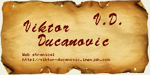 Viktor Ducanović vizit kartica